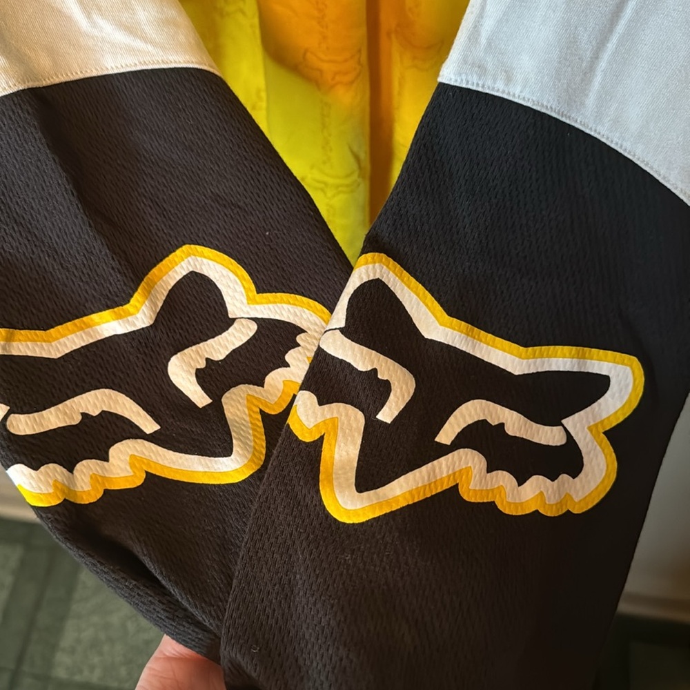 Vintage Fox Racing Motocross Long Sleeve Yellow & Black Jersey Shirt Size XL - Picture 6 of 7